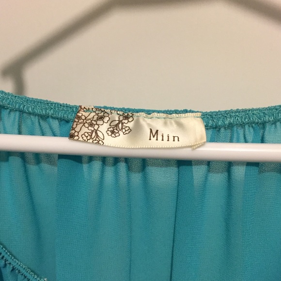 SOLD on Mercari NWOT Turquoise Sheer Top - Small - Picture 6 of 8